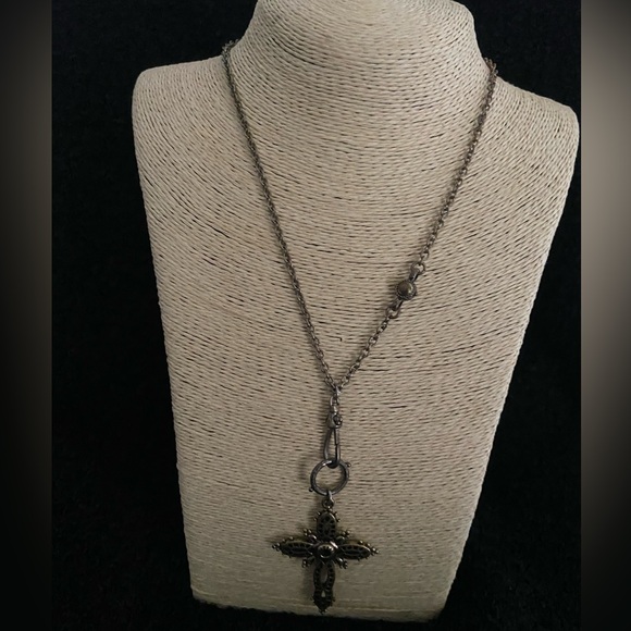 Lucky Brand Jewelry - NWT LUCKY BRAND Filigree Brass Detailed Cross Necklace